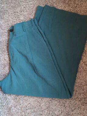 Zara Teal High-Waist Wide Leg Pants